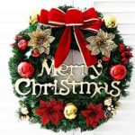 LIUSHI Christmas Decorations 30Cm Christmas Artificial Garlands,Wreaths Xmas Tree Plastic Decoration Ring Tree Flowers,for Door Party Wedding Home Outdoor Garland Decoration,C (Color : B)
