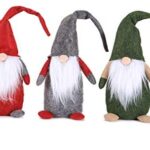 CFSNCM 3 Piece Set of Christmas Decorations,Tree Pendants,Standing Faceless Dolls for The Elderly