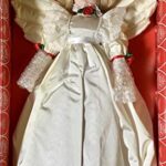 RR, Inc. 20″ Vintage White Taffeta with Pearls Angel Tree Topper